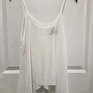 Women's Sheer White Tank Top